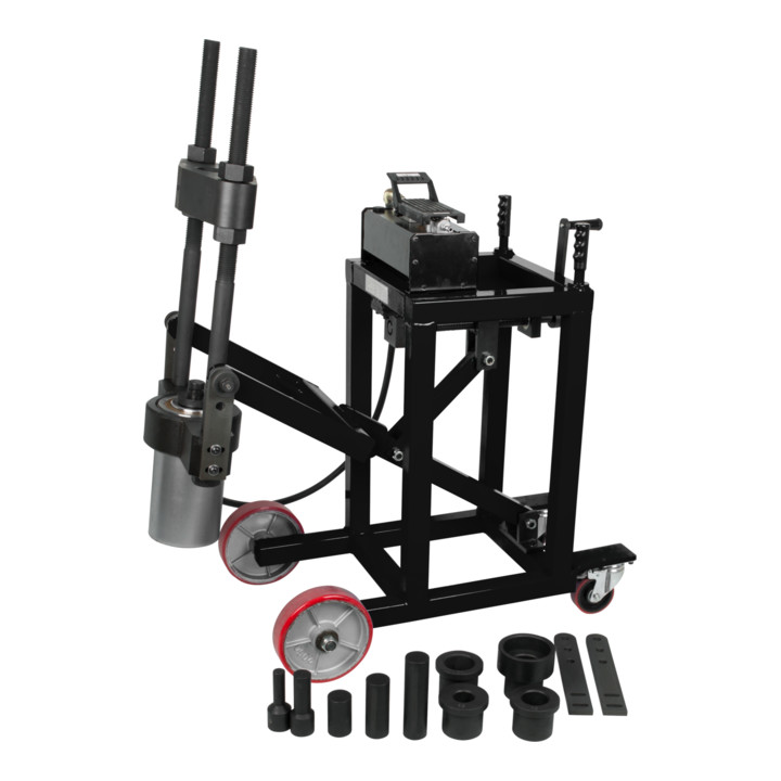 KS Tools 75t Presse à tourillon de direction, avec jeu de manchons 29 pièces, 29 pièces