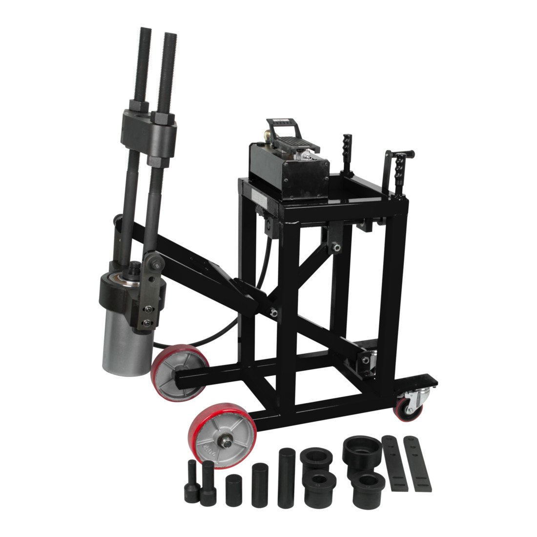 KS Tools 75t Presse à tourillon de direction, avec jeu de manchons 29 pièces, 29 pièces