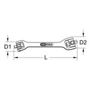 KS Tools 8 in 1 olieservice sleutel, 270 mm-5