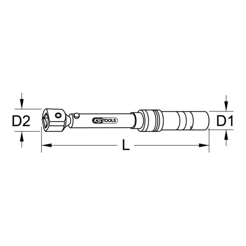 Clé dynamométrique à douille industrielle KS Tools 9x12mm