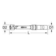 Clé dynamométrique à douille industrielle KS Tools 9x12mm-2