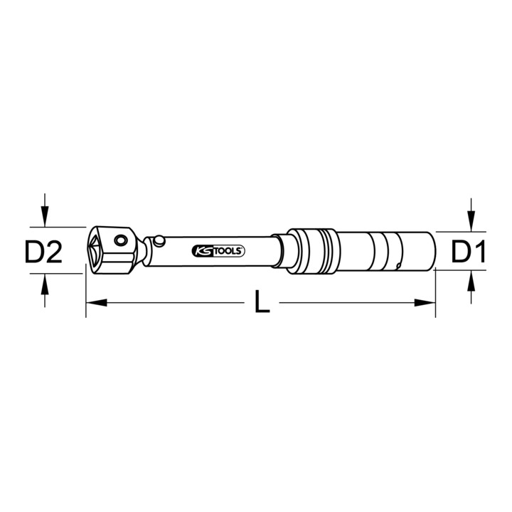 KS Tools 9x12 mm Clés dynamométriques à e mmanchement grande capacité, 3-15 Nm