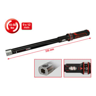 Clé dynamométrique de précision à douille KS Tools ERGOTORQUE 9 x 12 mm