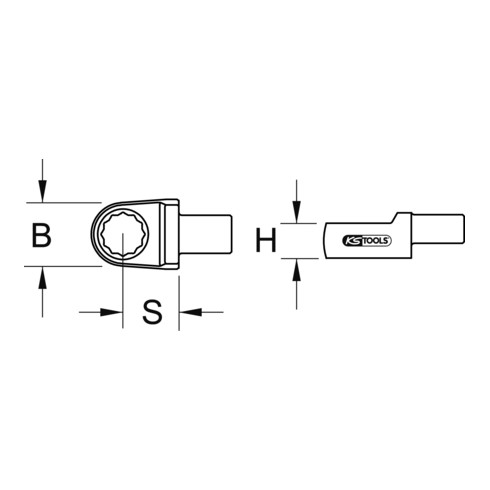 KS Tools 9x12mm dopsleutel ring 9x12