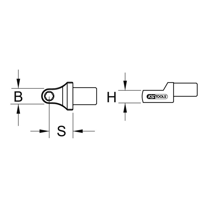 KS Tools 9x12mm Einsteck-Bithalter, für Bits 1/4"
