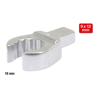 KS Tools 9x12mm Einsteck-Ringschlüssel offen, 18mm