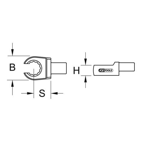 KS Tools 14x18mm TX-E-Einsteck-Ringschlüssel 9x12