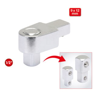 KS Tools 9x12mm Einsteck-Vierkant, 1/2"