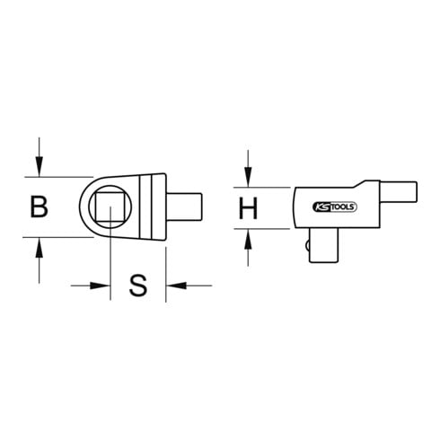 KS Tools 9x12mm insteekvierkant