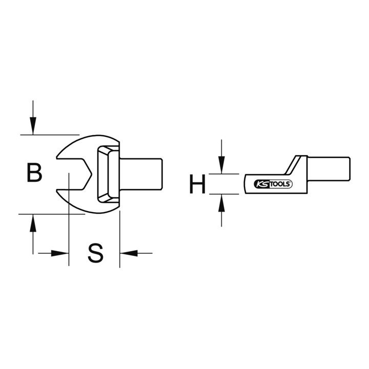 KS Tools 9x12mm steeksleutel, 19mm