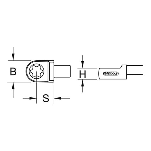 KS Tools 9x12mm TX-E-Einsteckschlüssel