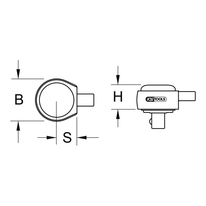KS Tools 9x12mm verstelbare ratel, 3/8"