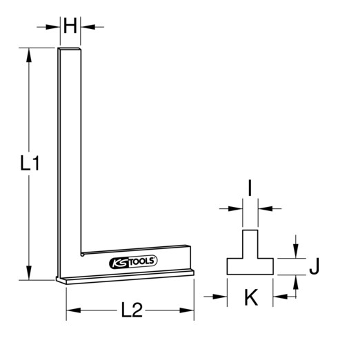 KS Tools aanslaghoek volgens DIN 875/0