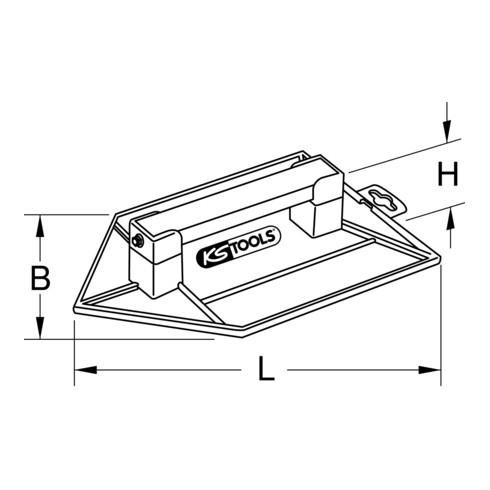 KS Tools ABS-Reibebrett, spitz