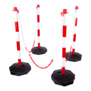 KS Tools Absperrpfosten-Satz mit Kette, 9-tlg.