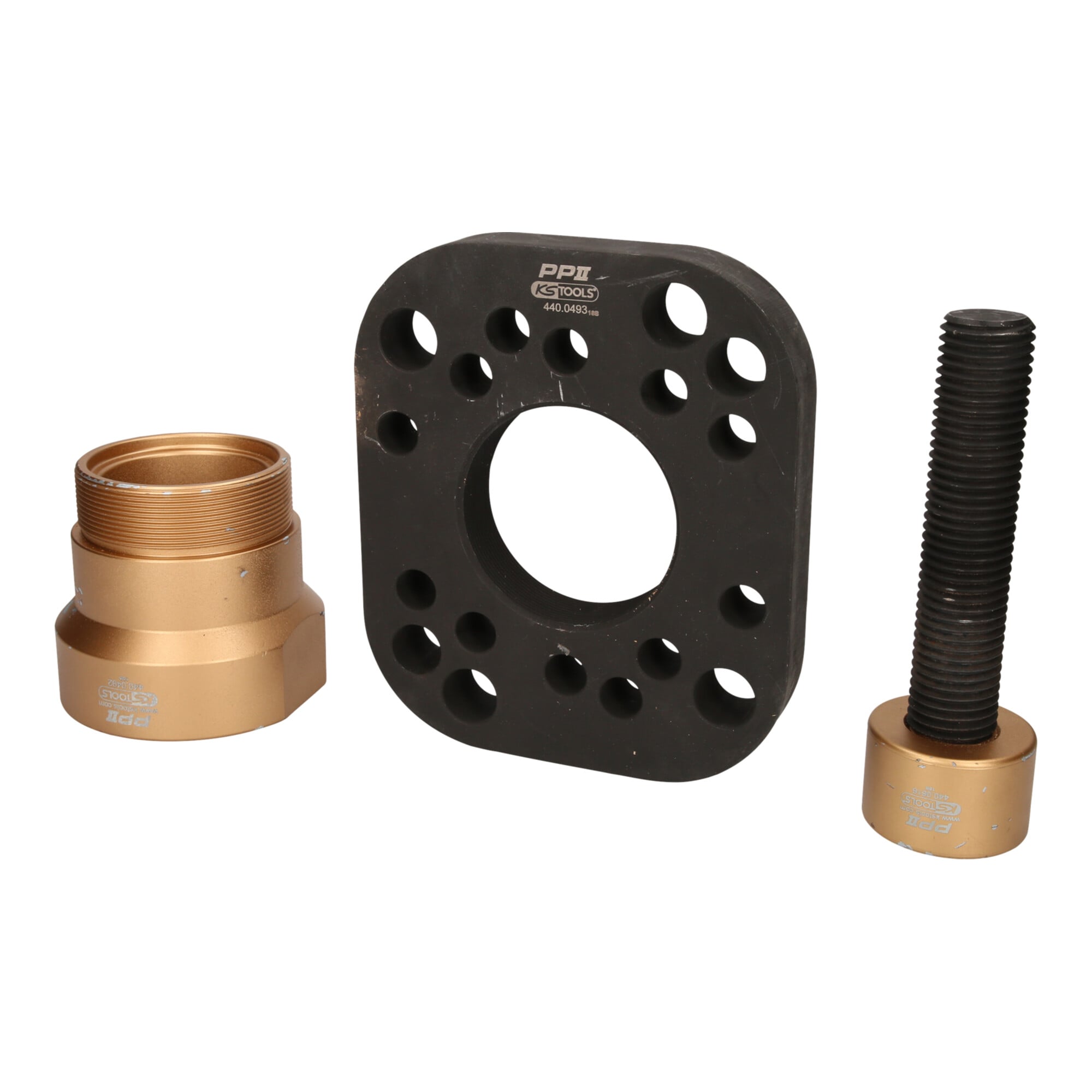 KS Tools Abzieher-Satz für Nabe ohne Radbolzenkranz, 3-tlg 8540 g