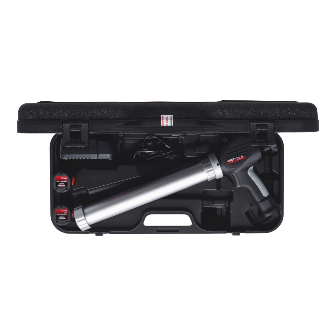 KS Tools accu patroon pistool 600 ml met 2 batterijen en 1 lader