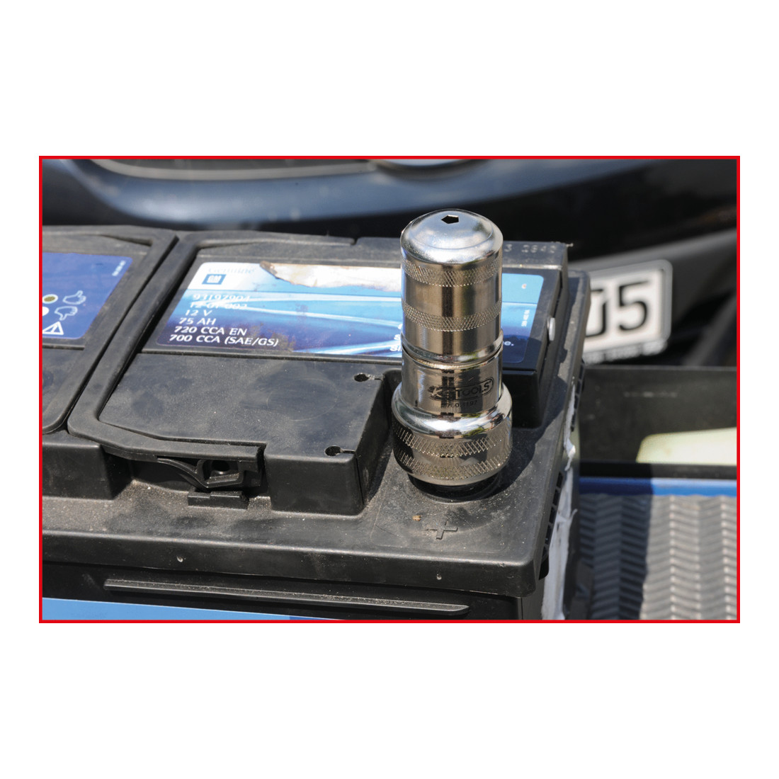 KS Tools Accu Pool en Terminal Schoonmaakborstel, 120mm