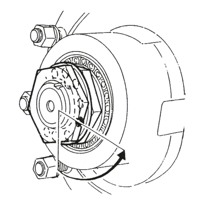 KS Tools Achsmuttern-Schlüssel für SAF 85 mm, D. 118 mm