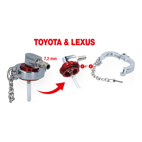 Adaptateur universel de manchon de purge KS Tools pour Toyota et Lexus
