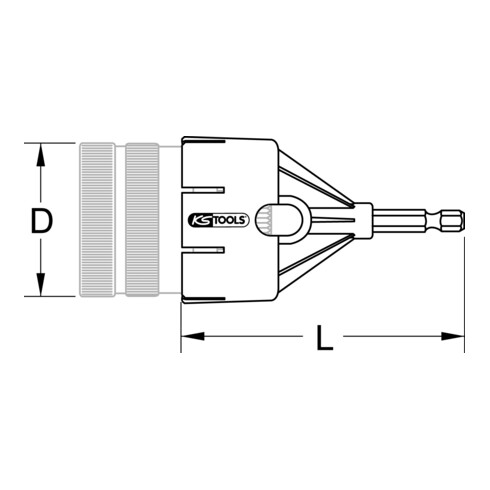 KS Tools adapter voor pijpontbramer, 50mm