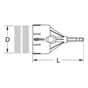 KS Tools adapter voor pijpontbramer, 50mm-5