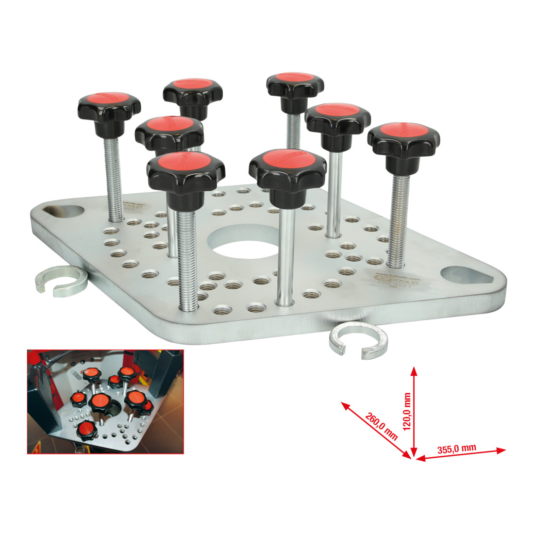 KS Tools adapterplaat voor pneumatische staande veercompressor