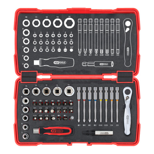 KS Tools Adventskalender, 1/4" Torsions-Bit-Satz, 42-tlg