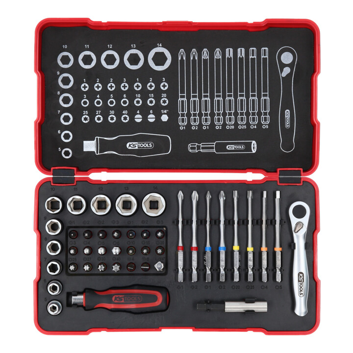 KS Tools Adventskalender, 1/4" Torsions-Bit-Satz, 42-tlg