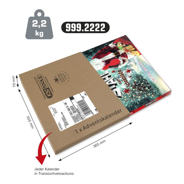 KS Tools Adventskalender, 1/4" Torsions-Bit-Satz, 42-tlg