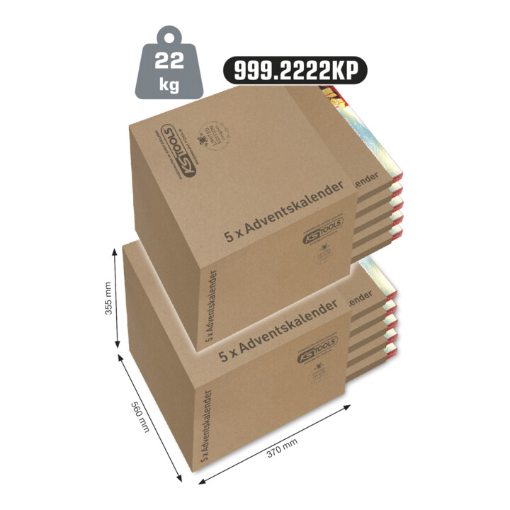 KS Tools Adventskalender, 1/4" Torsions-Bit-Satz, 42-tlg