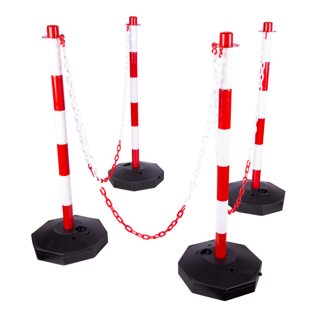 KS Tools afsluitpaalset met ketting, 9 st.