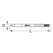 KS Tools Ago per incidere a forma di biro, 150mm