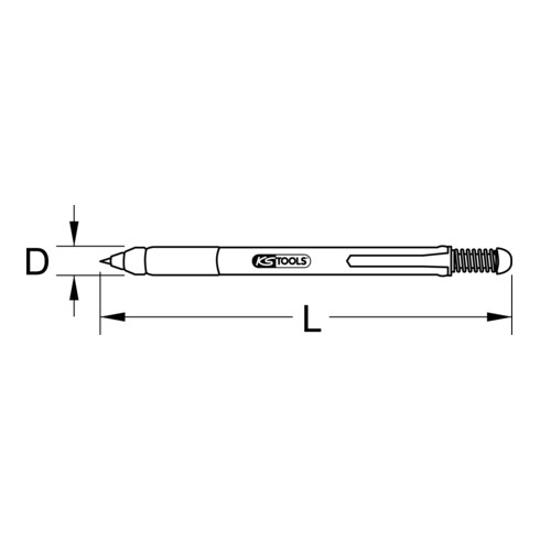 KS Tools Ago per incidere a forma di biro, 150mm