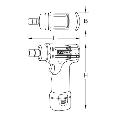 KS Tools Akku-Hochleistungs-Schleifer, 22.000 U/min 10,8V, mit 1 Akku und 1 Ladegerät