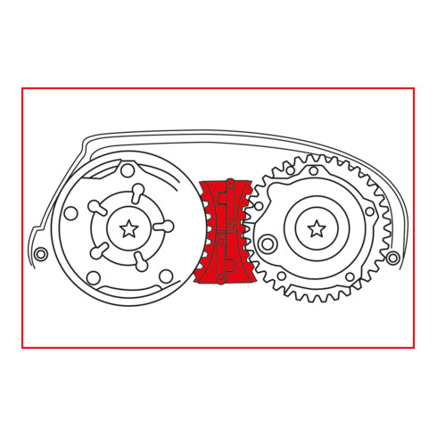 KS Tools Alfa Romeo / Fiat / GM / opel - motor afstel gereedschap set, 7 stuks