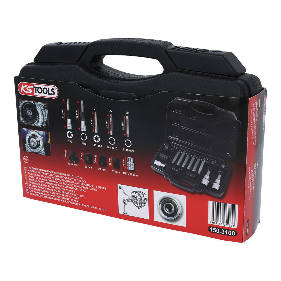KS Tools Alternator-combinatiesleutelset, 13-delig