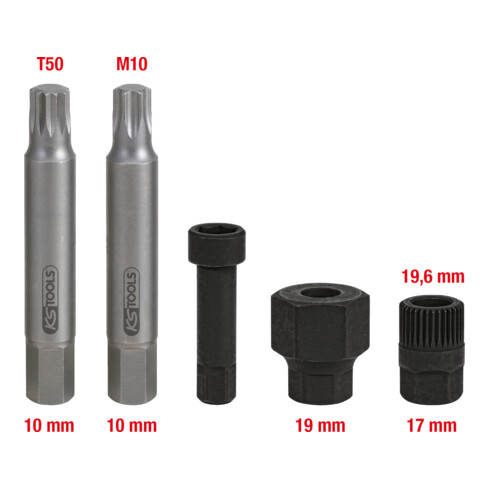 KS Tools Alternator-combinatiesleutelset, 5-delig