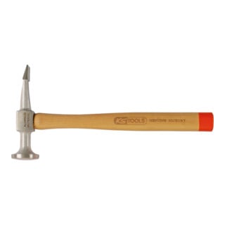 KS Tools aluminium body vlakke punt hamer gewelfde kop, rond/vlakke punt