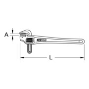 KS Tools Aluminium-Einhand-Rohrzange, 2"-4