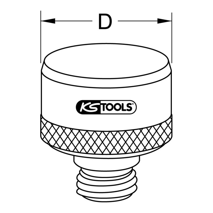 KS Tools Aluminium Eintreiber-Aufsatz-Satz, 2-teilig, Ø 10mm
