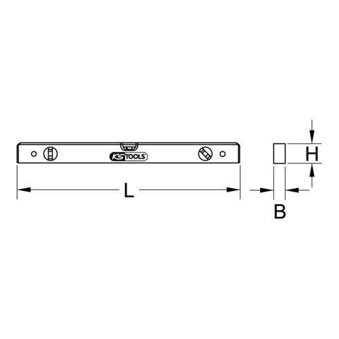 KS Tools aluminium profiel waterpas