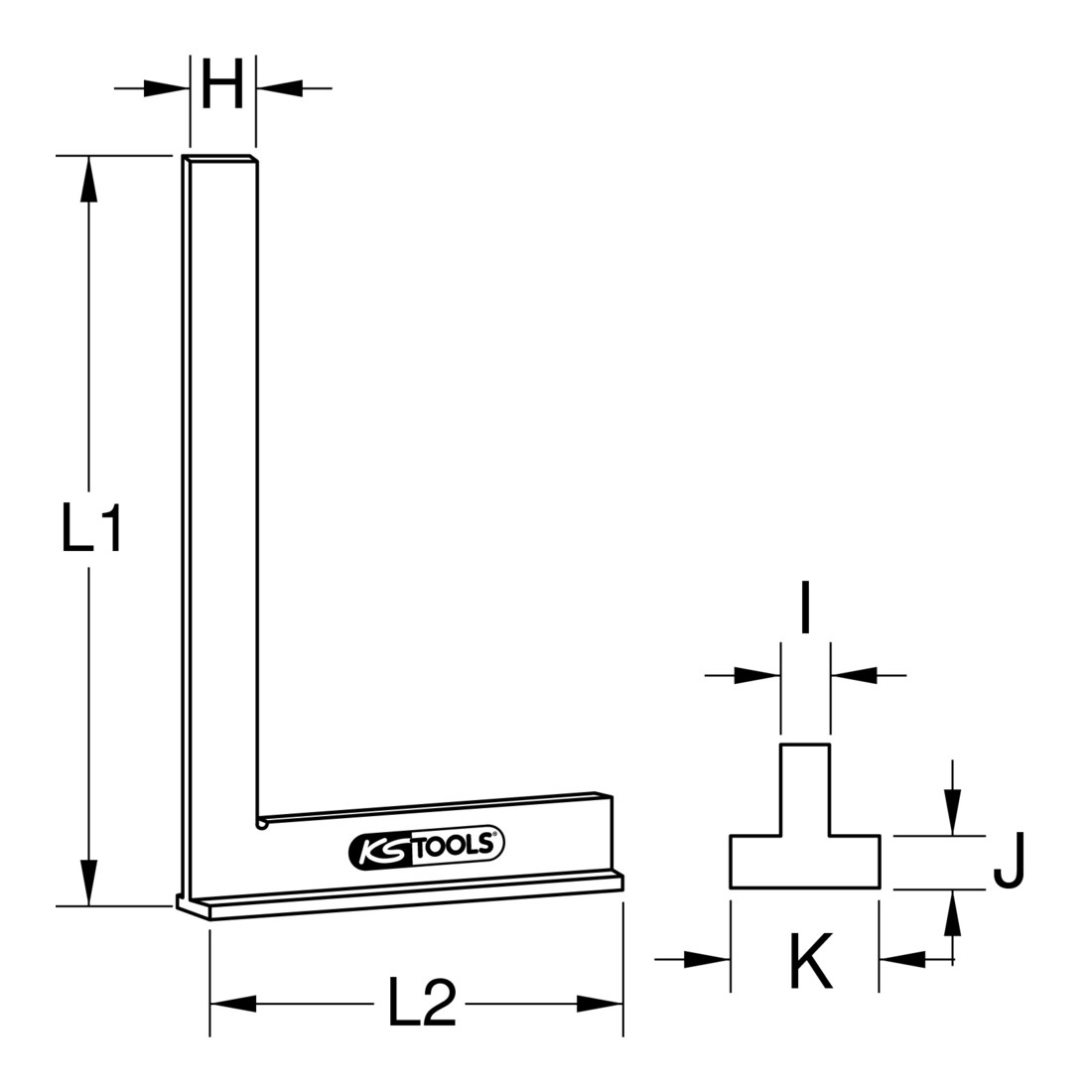 KS Tools Anschlagwinkel, 150mm