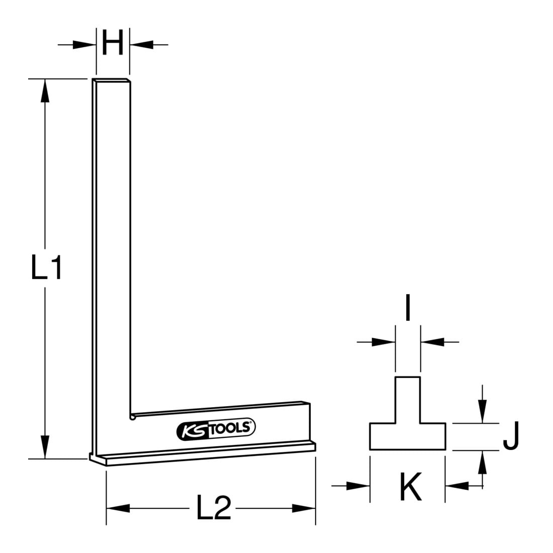 KS Tools Anschlagwinkel, 500mm