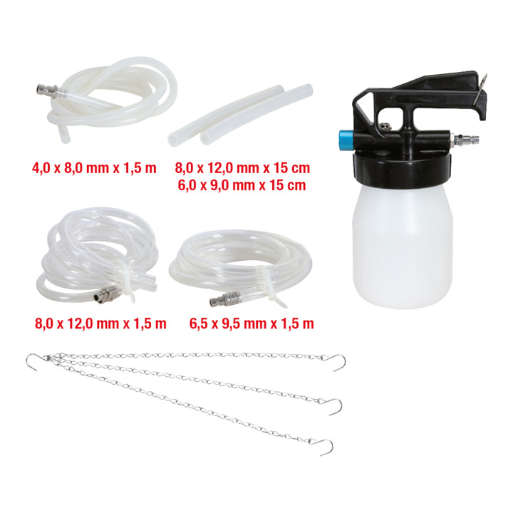 KS Tools Appareil de purge pour moteurs diesel, 11 pcs.