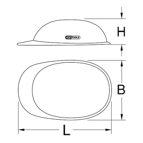 KS Tools Arbeits-Schutzhelm, abnehmbares Kopfband