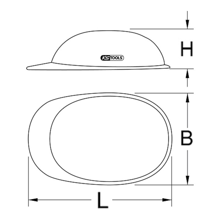 KS Tools Arbeits-Schutzhelm, rot