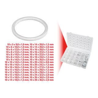 KS Tools assortiment aluminium afdichtingsringen, M5-28, 300 stuks