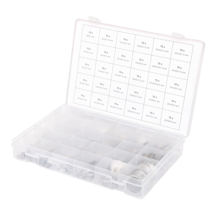 KS Tools assortiment aluminium afdichtingsringen, M5-28, 300 stuks