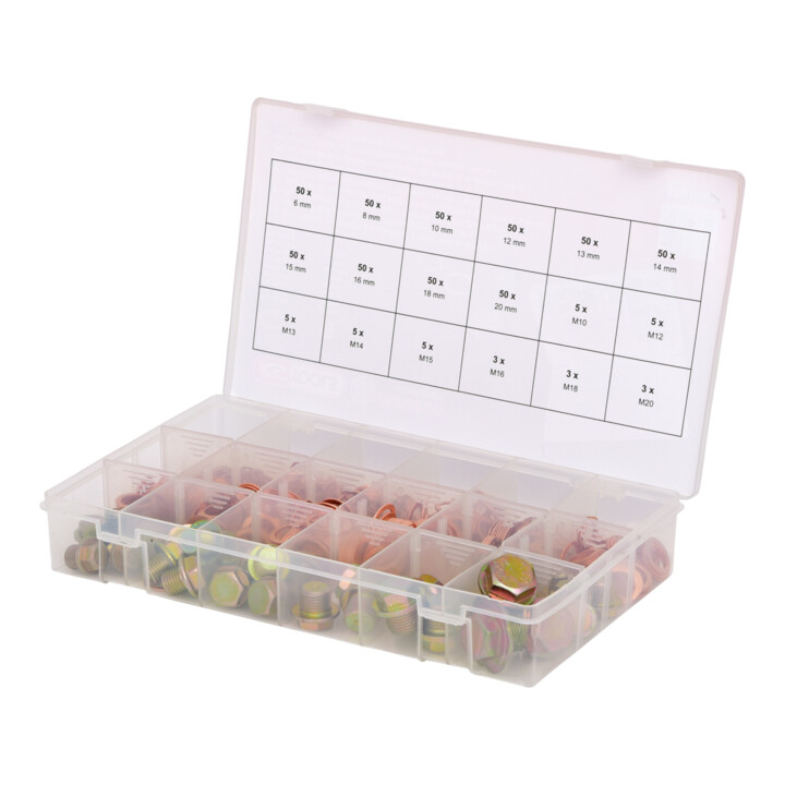 KS Tools Assortiment de vis de vidange carter et joint, 534 pcs.